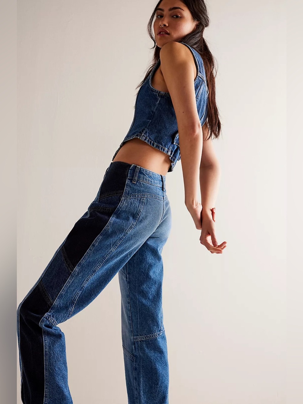 Free People We The Free Moonlit Moto Slim Bootcut Jeans NWOT Size 25 MSRP $148